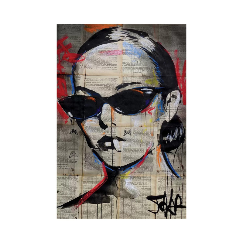 Beatnik Flair by Loui Jover - Wrapped Canvas Painting, 66.04 cm H x 45.72 cm W x 3.175 cm D