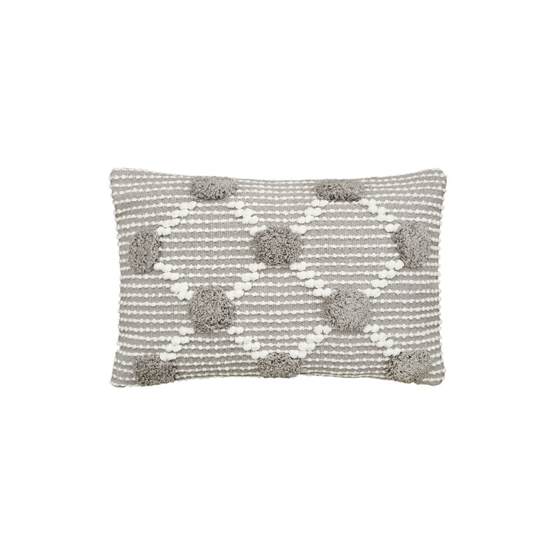 Reversible Throw Pillow, Gray