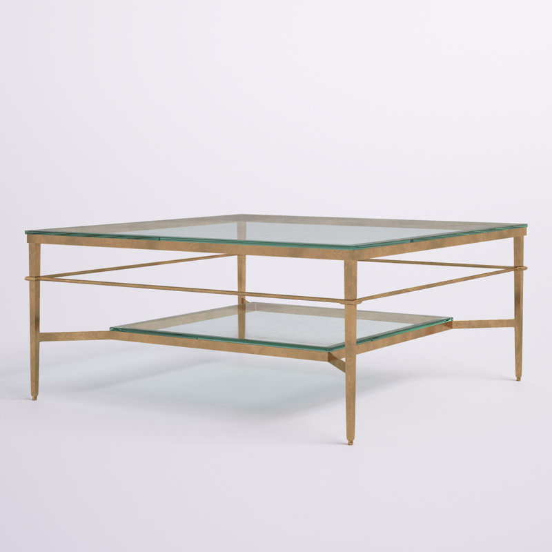 Table basse avec rangement Genevieve, Or