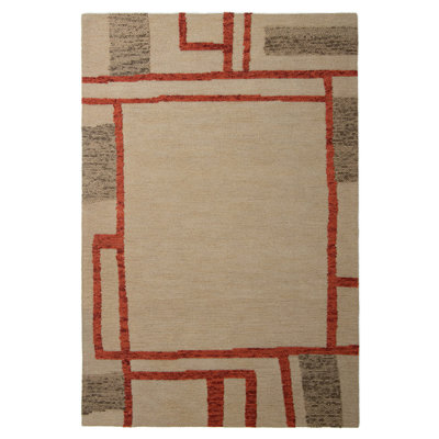 Rosy Hand-tufted Wool Rug