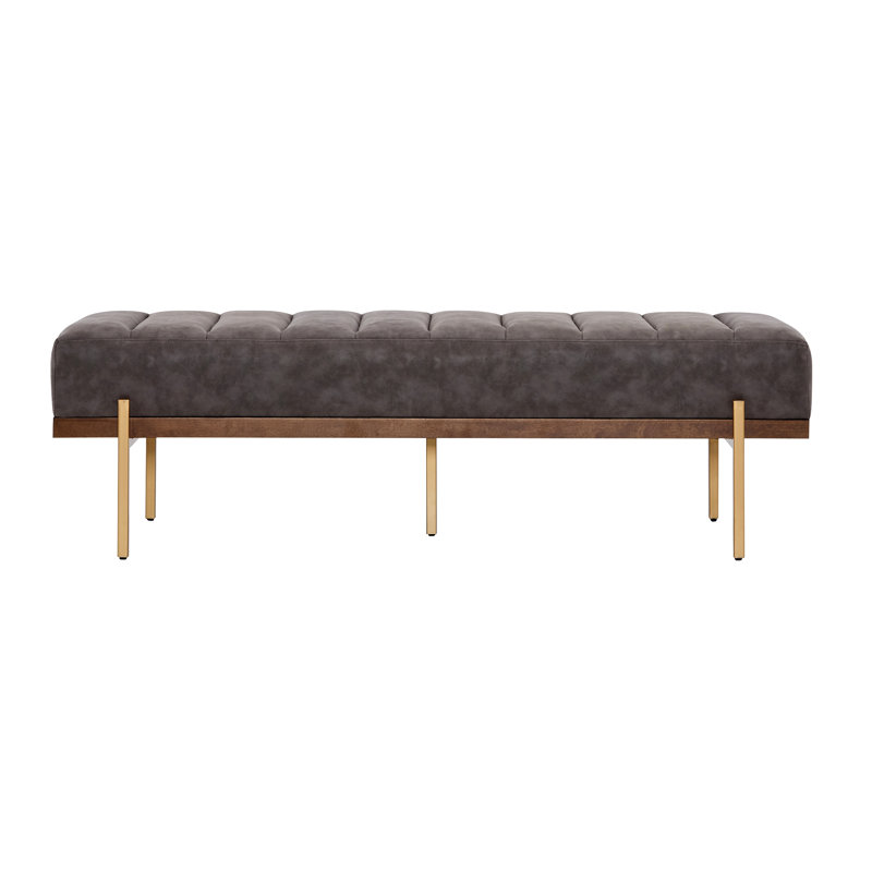 Banquette rembourrée avec repose-pieds