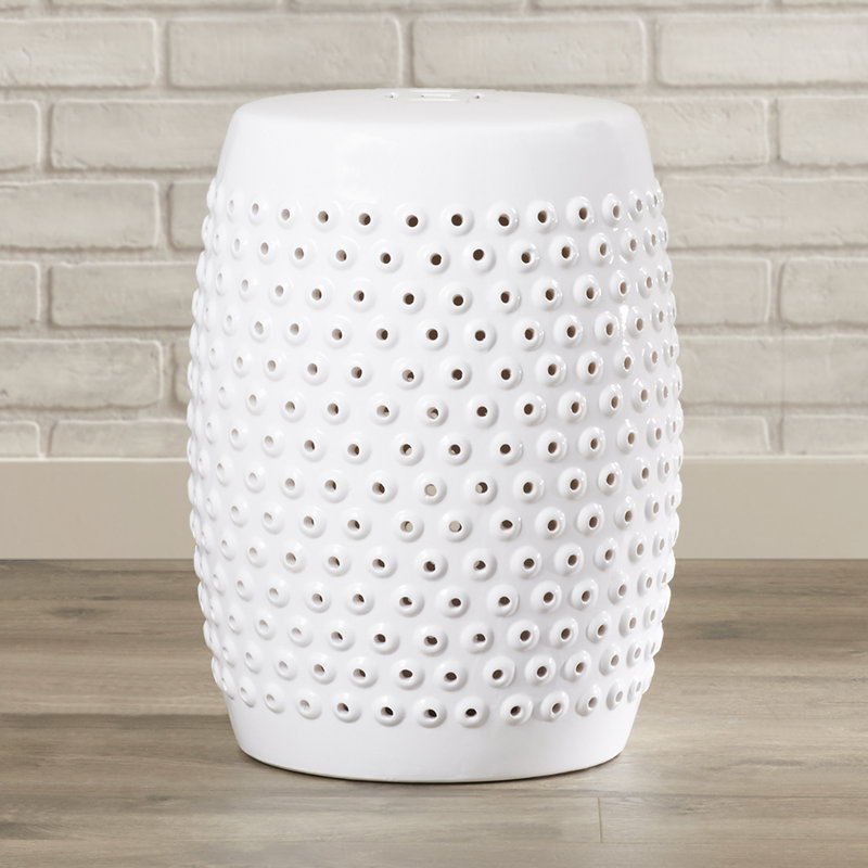 Tabouret de jardin Hancotte, Blanc