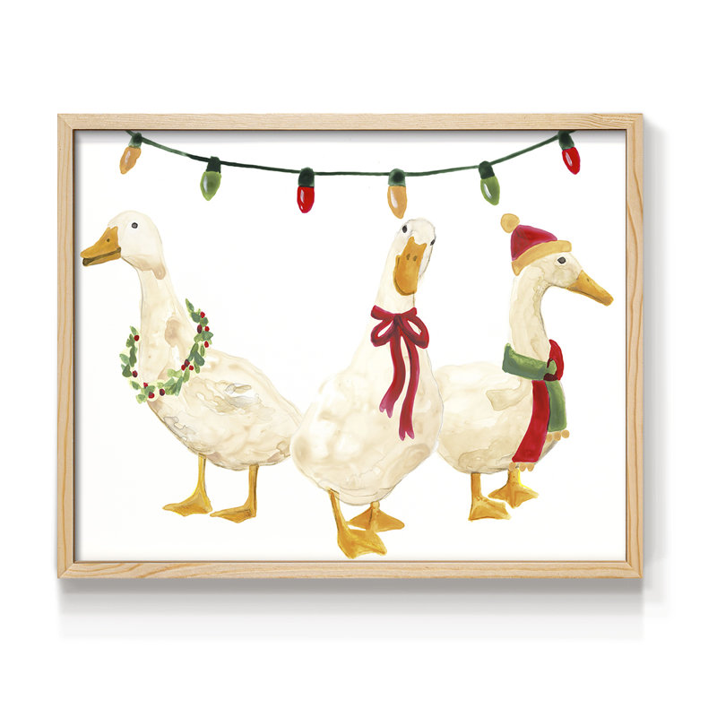 «Merry Quackmas I», reproduction encadrée, H 8 po x l 10 po, Naturel