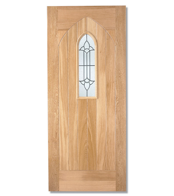 Westminster Glazed Hardwood External Door, Light Oak, 2032mm H x 813mm W x 44mm D