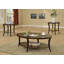 Table basse ovale avec tablette Perth Espresso-316117816