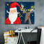 «Bright Christmas Santa Blue» par Anne Tavoletti, art mural sur toile-1607115587