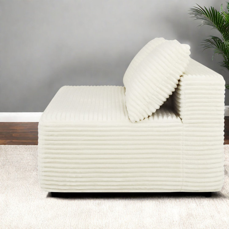 Canapé d'angle à compression avec rangement, canapé moderne de 147 cm en tissu peluche, pour la maison.