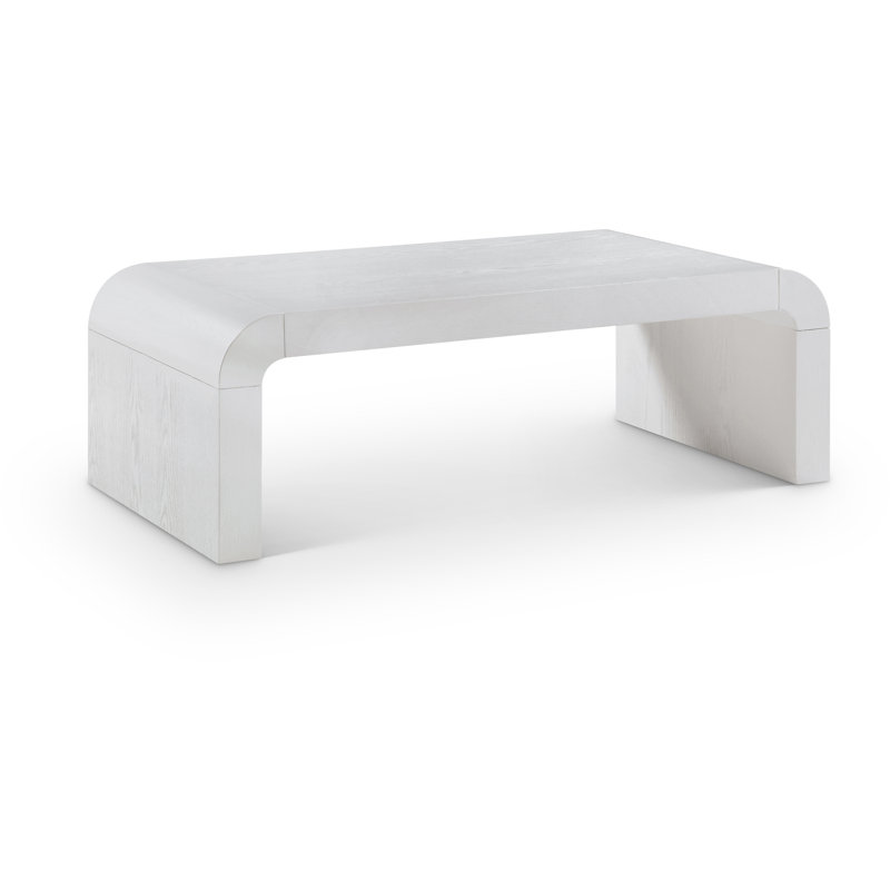 Toulon Oak Veneer Coffee Table, White
