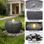 Fontaine de jardin en forme de sphère d'extérieur pour fontaine, patio, terrasse, porche, décoration intérieure, L 11,8 po x l 11,8 po x H 11 po