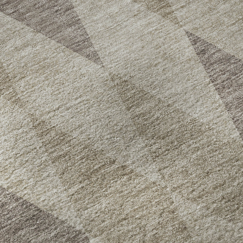 Tapis beige Cerrito AMF561 lavable à la machine de qualité supérieure, Rectangulaire 3 pi x 5 pi