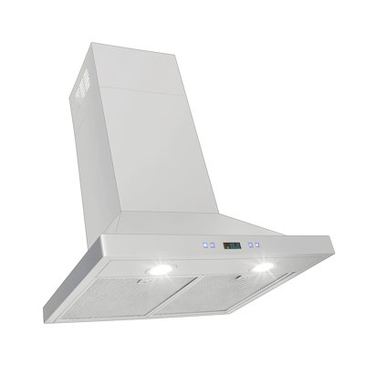 PROLINE 24" 600 CFM Convertible Wall Mount Range Hood in Brushed Stainless Steel
