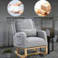 Fauteuil à bascule confortable gris avec poche latérale d'une largeur de 27,5 po pour un espace de vie élégant