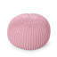  Repose-pieds pouf tricoté à la main, coussin de sol rond en tresse de coton doux, rosé