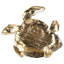 Figurine de tortue en métal avec coquille texturée pour bureau à domicile