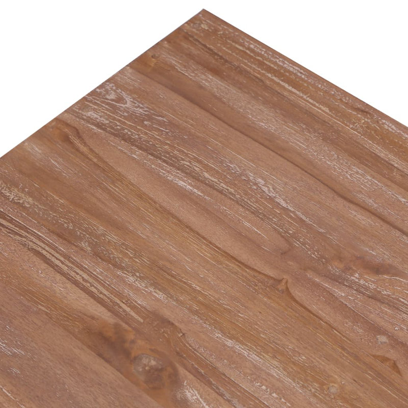  Table basse Table basse en bois de teck massif brun 27,6 po x 27,6 po
