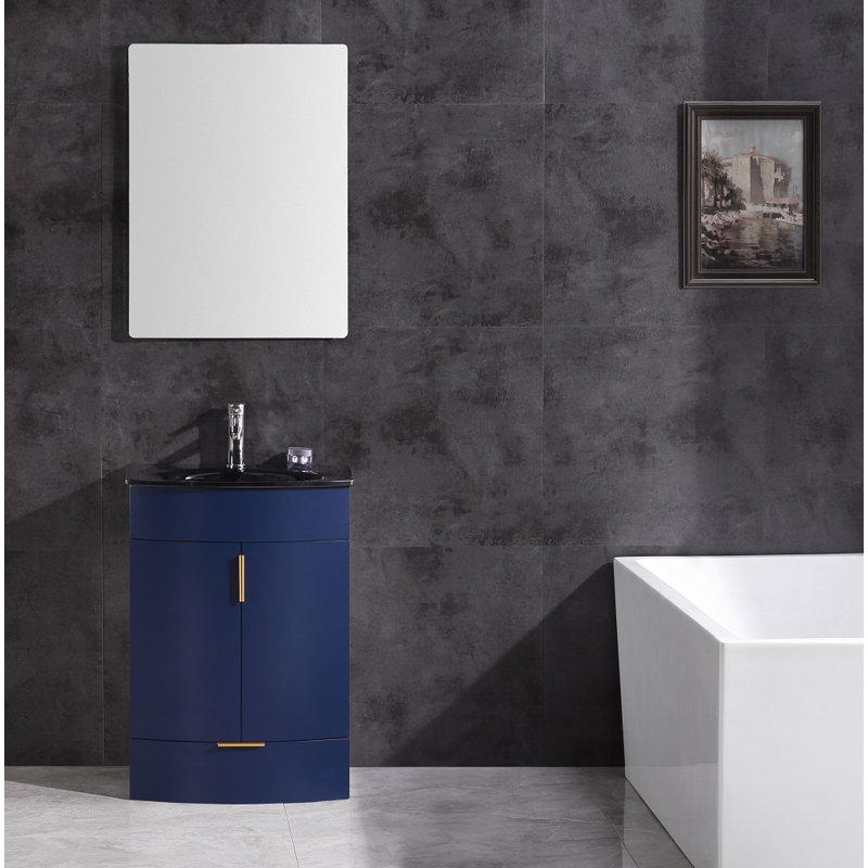 Ensemble de meuble-lavabo simple 24 po Boger, Bleu