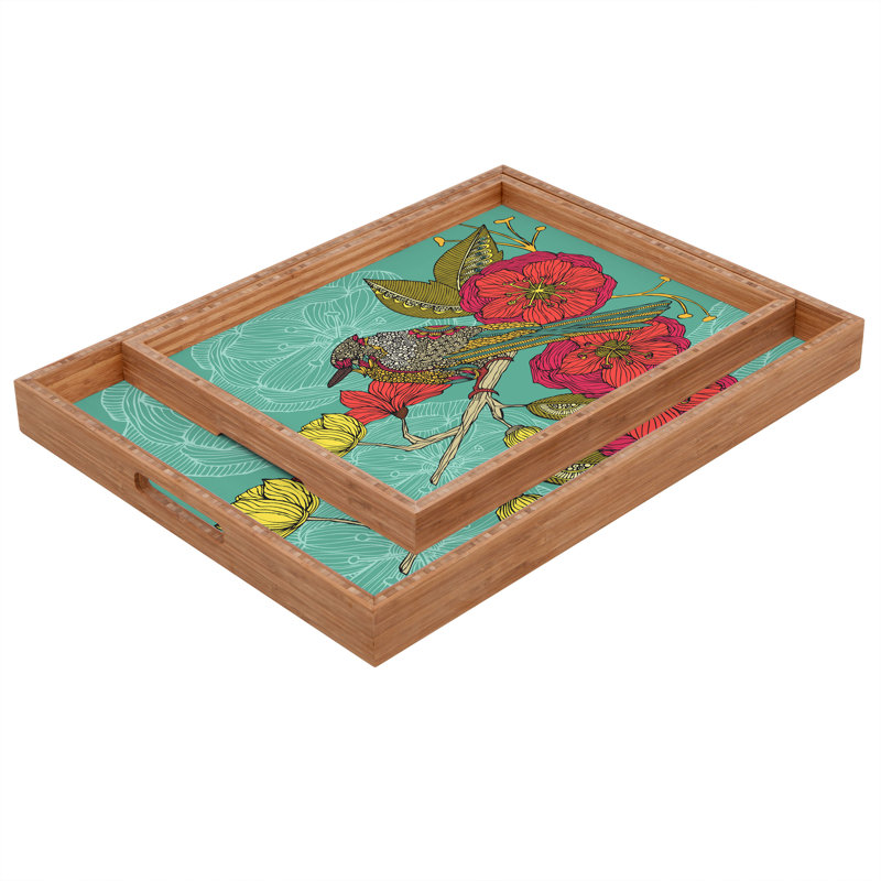 Adilene Wood Tray, 1.75" H x 18" W x 14" D