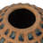Lavola Debossed Terra-cotta Vase, Natural and Blue