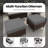 7-Piece All-Weather Wicker Patio Conversation Set With Swivel Chairs & Glass Coffee Table-391848851