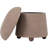  17" Soft Sherpa Fabric Upholstered Storage Ottoman Stool-1483149203