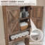 Armoire de salle de bain 67 po avec tablette réglable et porte de grange