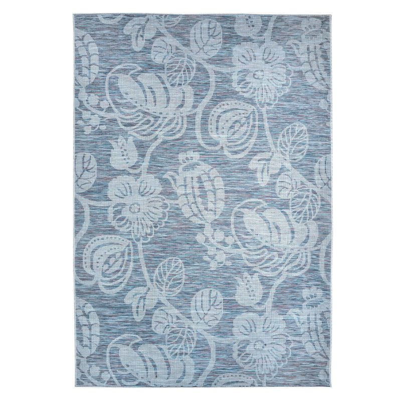 Damask Indoor / Outdoor Rug, Rectangle 7' 10" x 11'