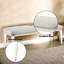 Banc gris - fabriqué en bois d'hévéa, poids du produit 32 lb élégant avec finition blanc perle - hauteur de 18 po
