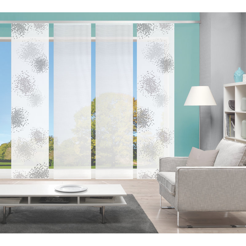 Pecoraro Semi Sheer Curtain Panel Pair, Grey