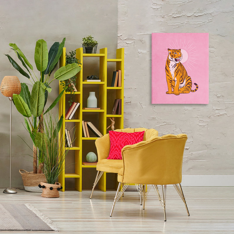 Art mural sur toile rose Preppy, H 30 po x l 24 po