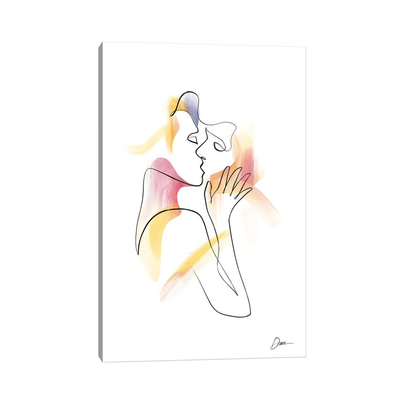 Eros No 2 - Erotic Line Art 1 Piece Wrapped Canvas Wall Art, 66.04 cm H x 45.72 cm W
