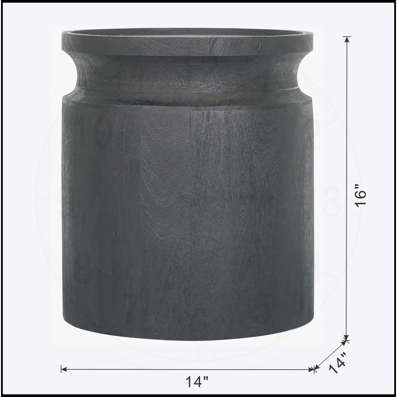 Table d'appoint cylindrique en bois exquise, un ajout polyvalent et élégant à votre décor