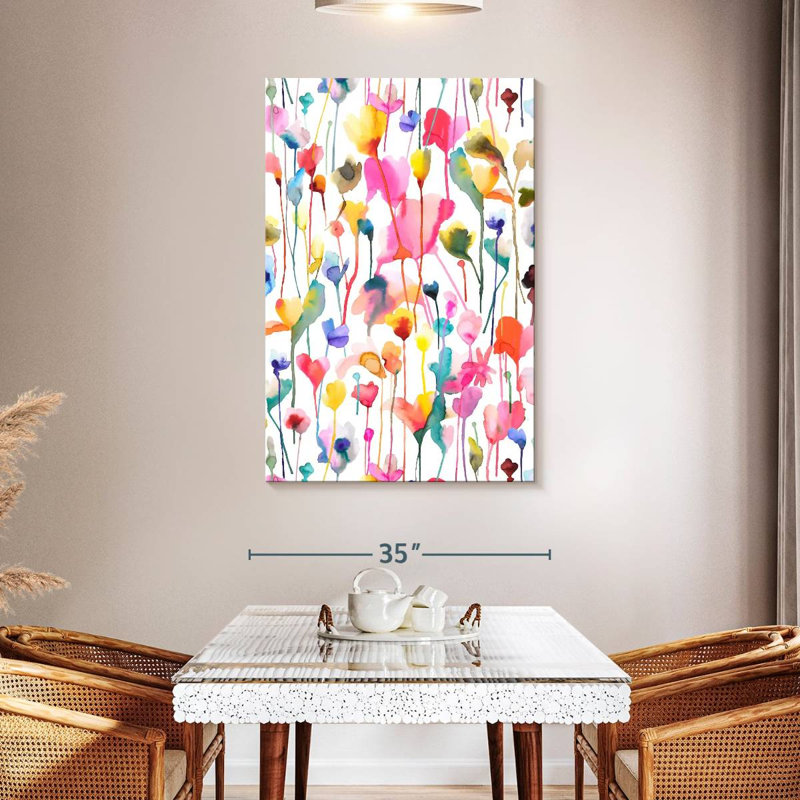 Harnek fleurs sauvages d'été colorées, H 48 po x l 32 po