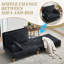 Fauteuil inclinable pliable pour canapé-lit, canapé-lit convertible 3 en 1, décor moderne de style Mid-Century, convient aux petits espaces, avec trois coussins, peut être placé dans la chambre d'étude de la chambre d'amis, noir-1320575815