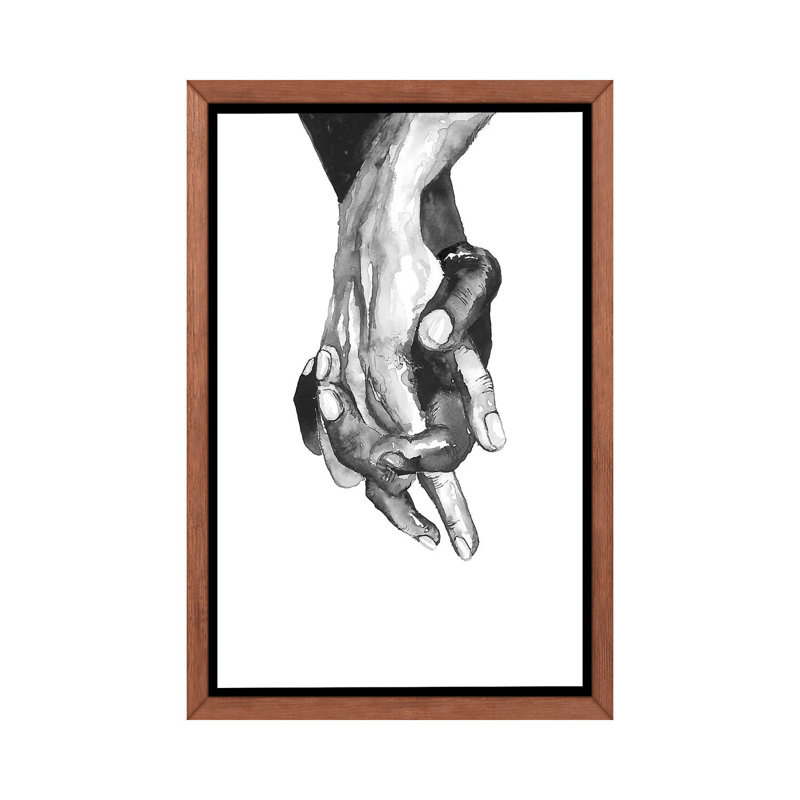 Mains - reproduction d'art, H 26 po x l 18 po x 1,5 po, Toile avec cadre en bois classique