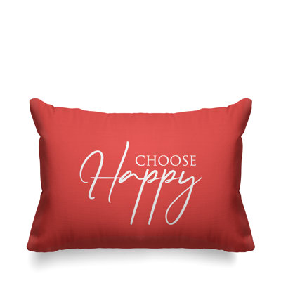 Housse et insert de coussin rectangulaire extérieur Aspire Choisissez Happy