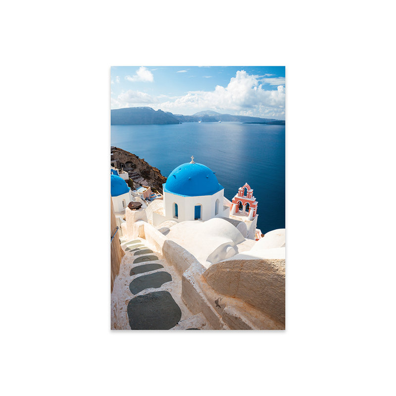 Oia, Santorini sur impression plastique / acrylique
