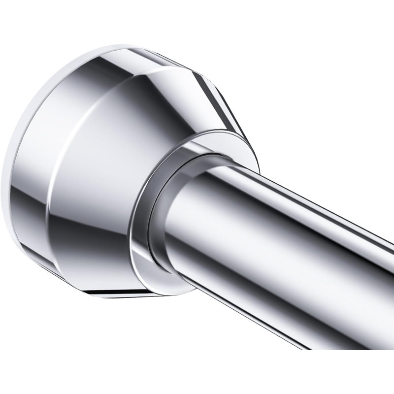 Tringle de rideau de douche à tension réglable, tringle de salle de bain à ressort en acier inoxydable sans perçage, conception antidérapante antirouille pour salle de bain standard