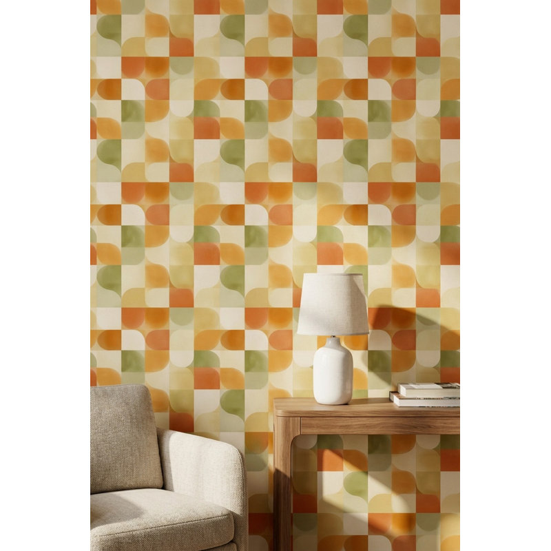 Papier peint moderne Mid Century, Texturé non collé