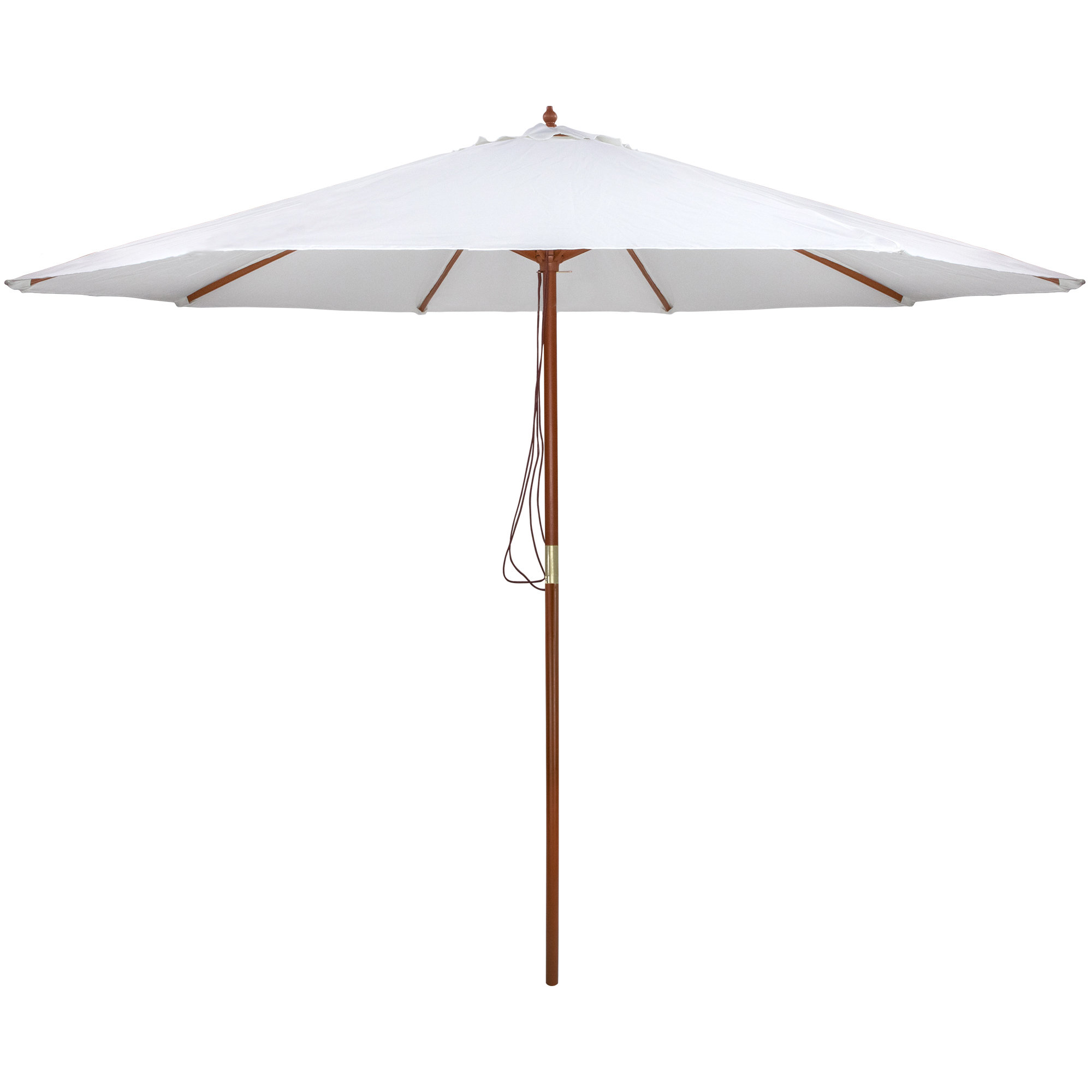 Northlight 8.5ft Outdoor Patio Market Umbrella with Wooden Pole White