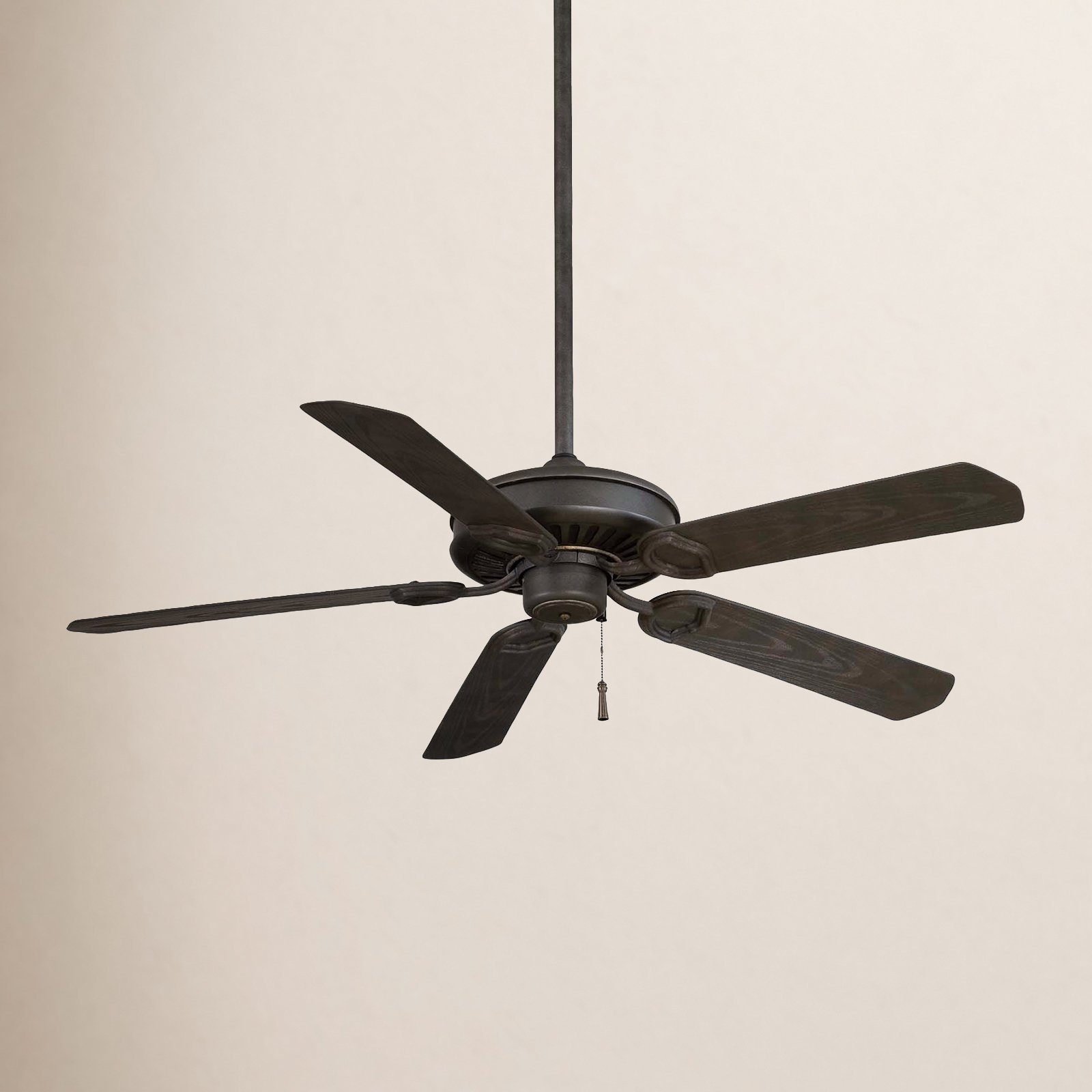 Sundowner 54" Ceiling Fan, Black Iron with Black Blades