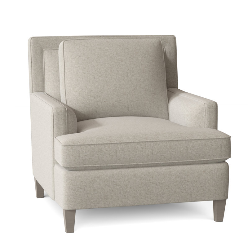 Addison 35" W Down Cushion Armchair, Blanca, Blue Grey Velvet 1428-041