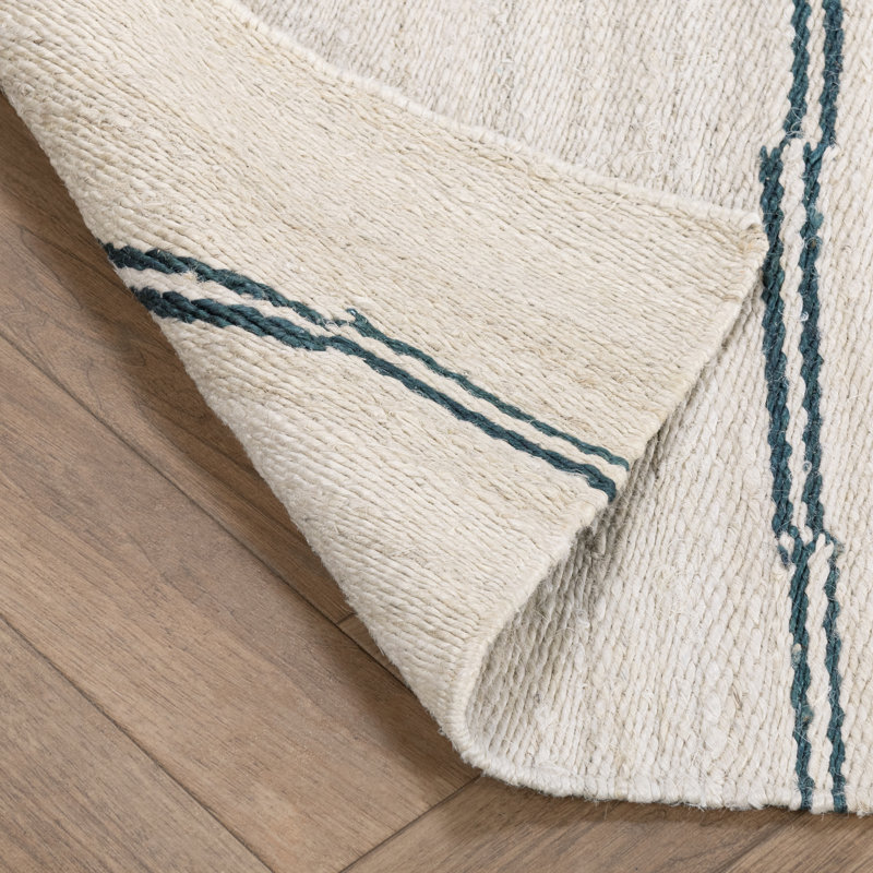 Sunderland Striped Area Rug in Ivory, Rectangle 5' x 8'