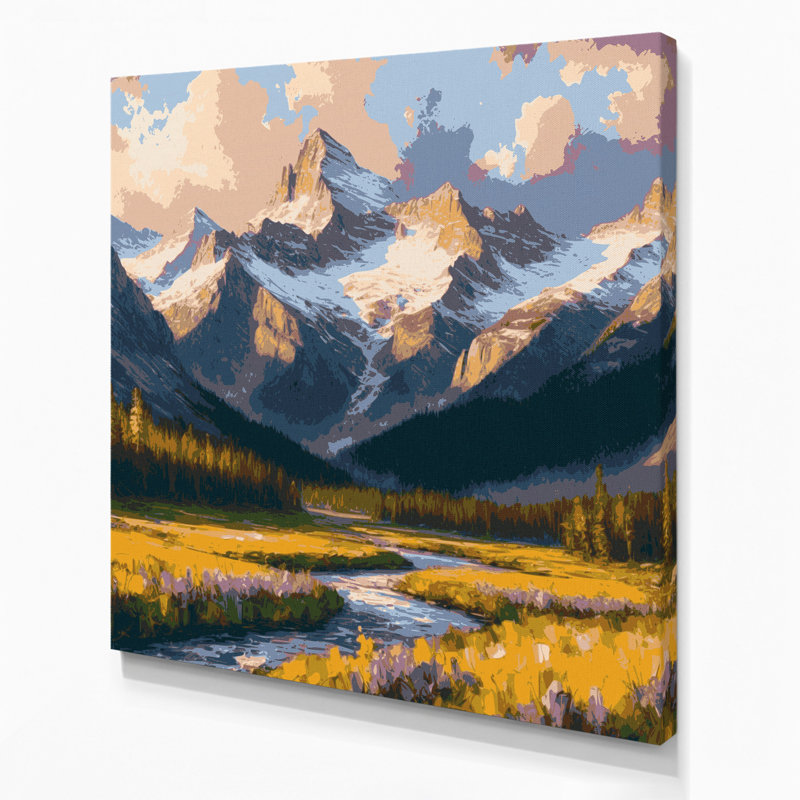 USA State Montana Grey Canvas Wall Art, 8" H x 8" W