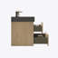 Meuble-lavabo mural 30 po en chêne naturel avec lavabo, grande salle de bain flottante murale