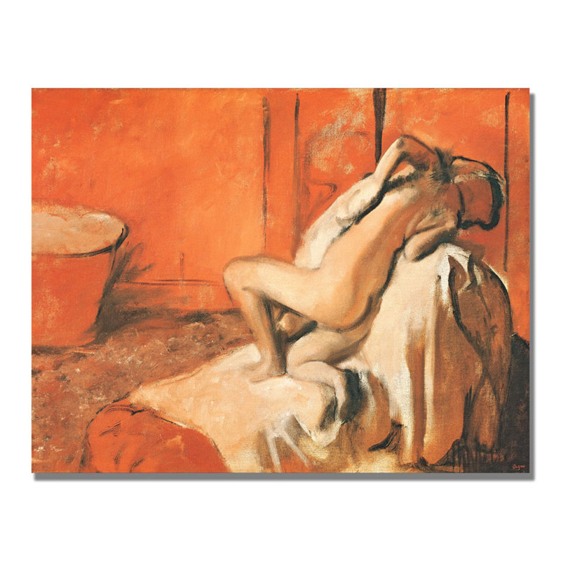 «After the Bath, 1896» par Edgar Degas, reproduction sur toile, H 18 po x l 24 po x P 2 po