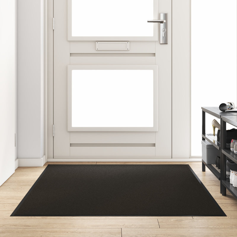 Non-Slip No Pattern Doormat, Black, 120 x 180 cm