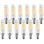 Ampoule candélabre E12, ampoule DEL T6 à intensité variable, 4,5 W (40 W équivalent), ampoules Edison tubulaires T25, verre transparent