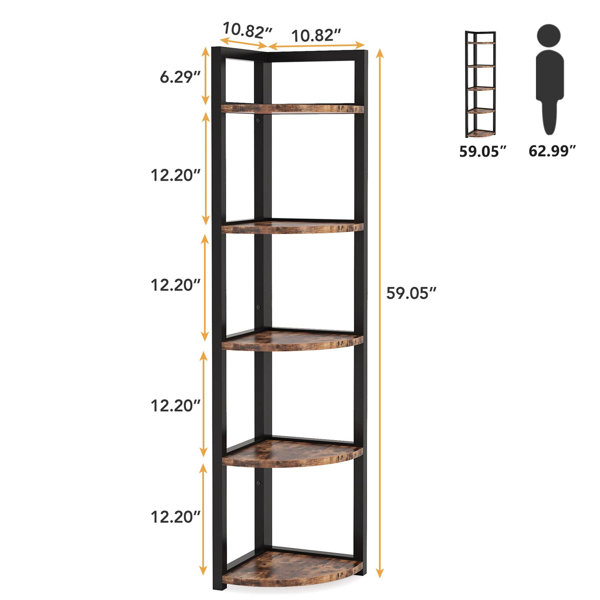 17 Stories Haseltine Corner Bookcase & Reviews | Wayfair