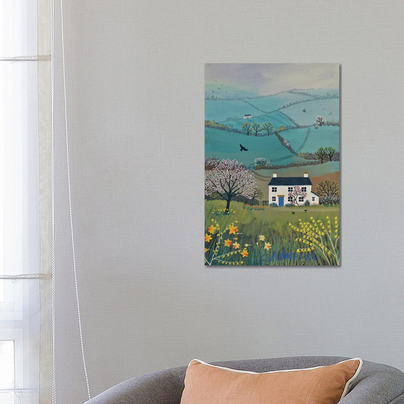 Across Spring Hills by Jo Grundy - Wrapped Canvas Painting, 66.04 cm H x 45.72 cm W x 1.91 cm D