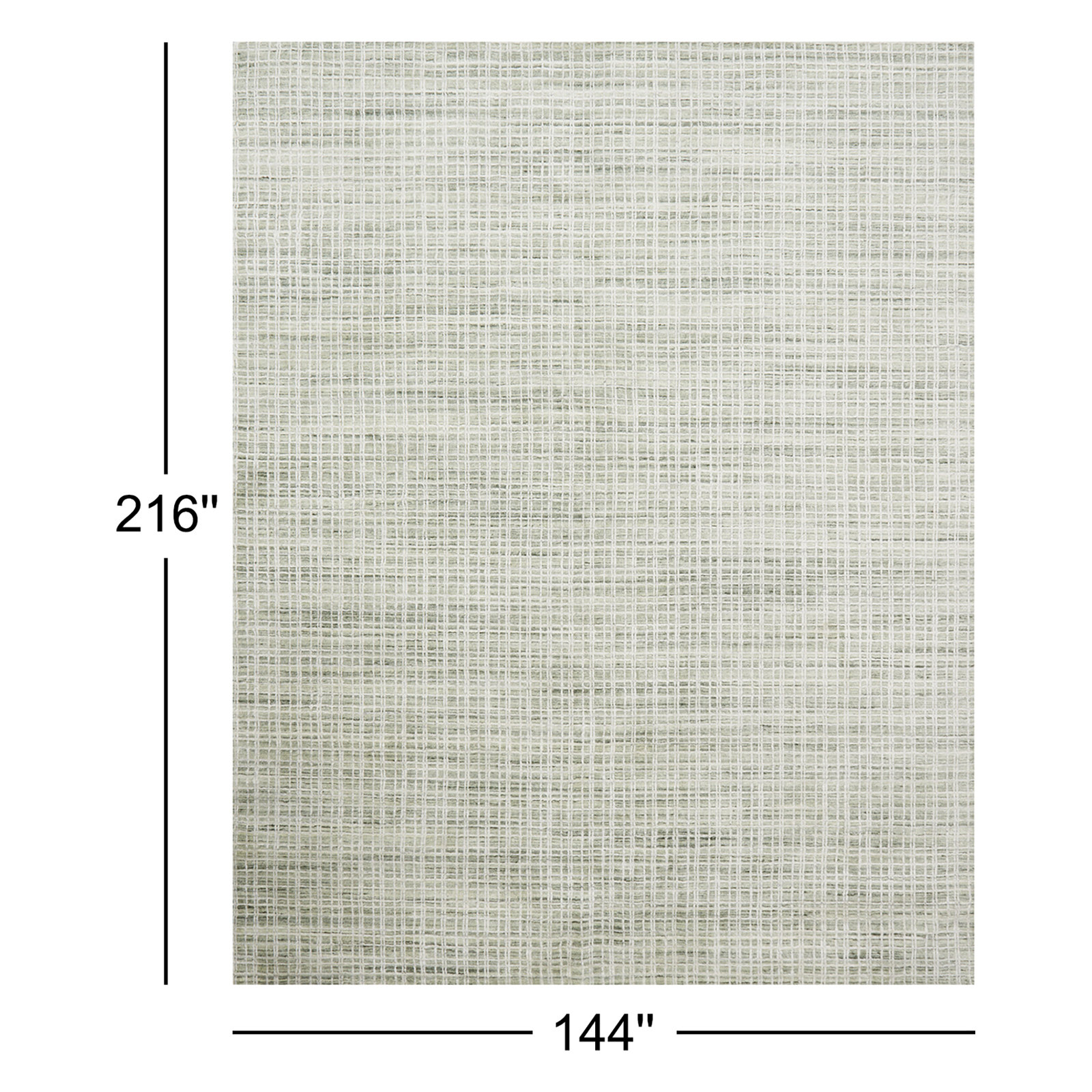 Hannon Green Hand-Woven Geometric Rug, Rectangle 12' x 18'